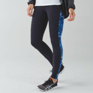 Lululemon Rain-On Train-On Tights Leggings 6 Blue